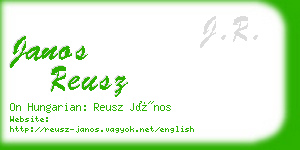 janos reusz business card